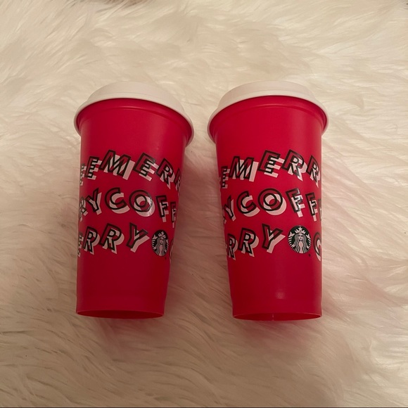 Starbucks 2019 Holiday Reusable Red Hot Grande Cup - Picture 2 of 5